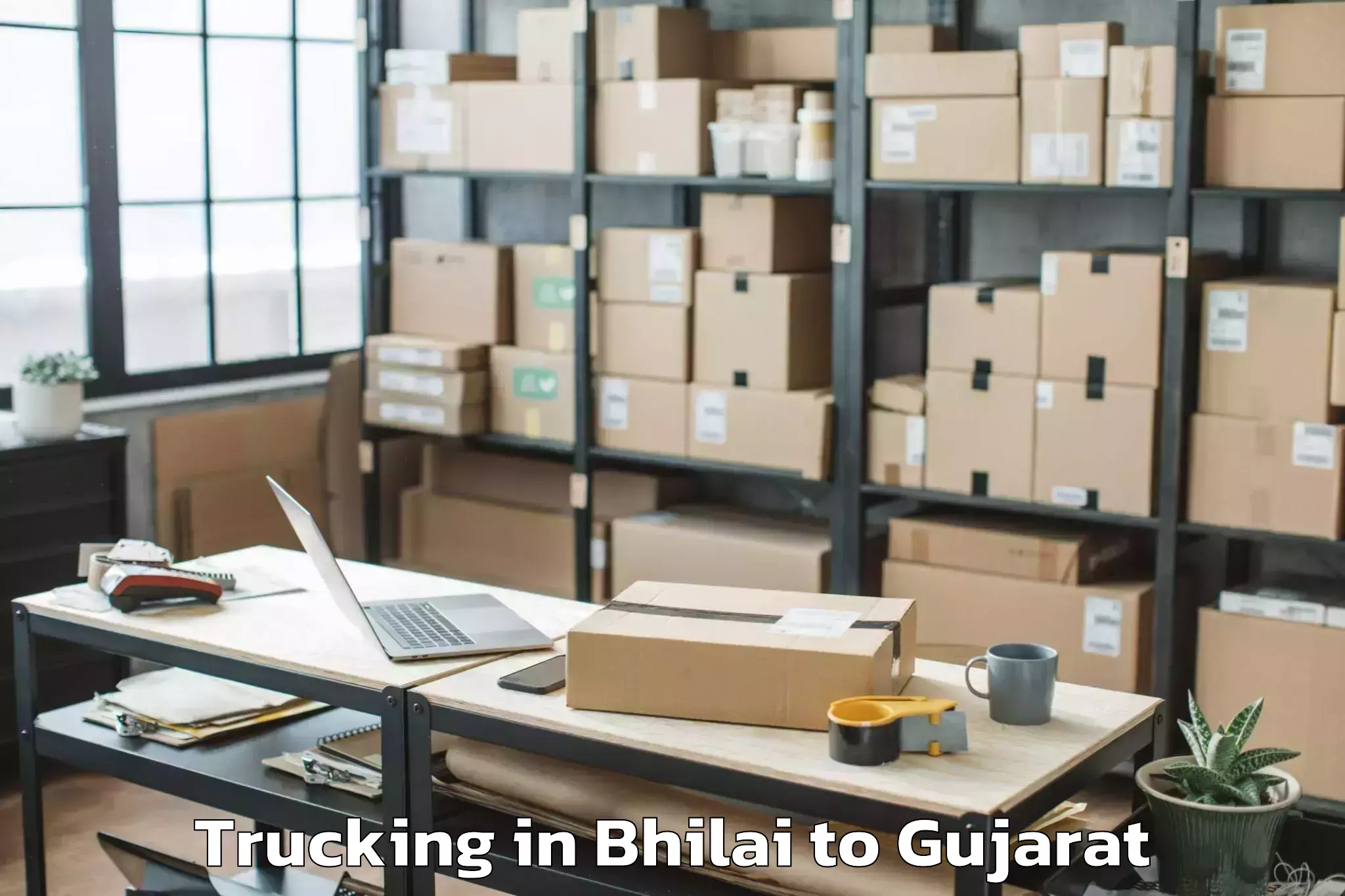 Easy Bhilai to Lavad Trucking Booking